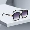 Vintage Sunglasses For Women Transparent Frame Gradient Color Glasses Large Frame And Personalized Charm Design Glasses Women