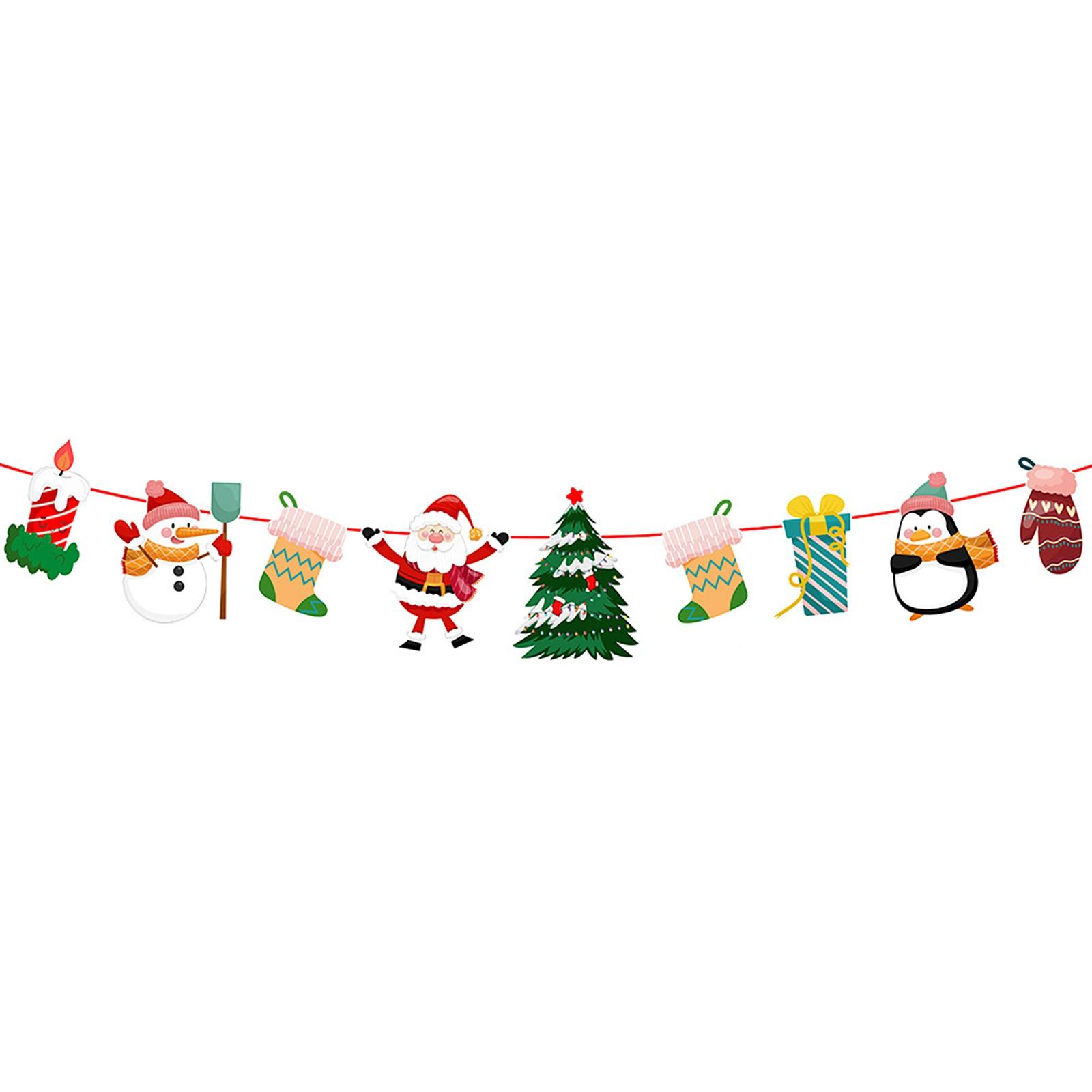 

Різдвяний паперовий банер, різдвяні прикраси, висить паперова квітка для вечірки One Size