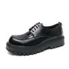 Thick soled men's leather shoes Leisure British design style Daily Business Office Outdoor party street youth walking shoes