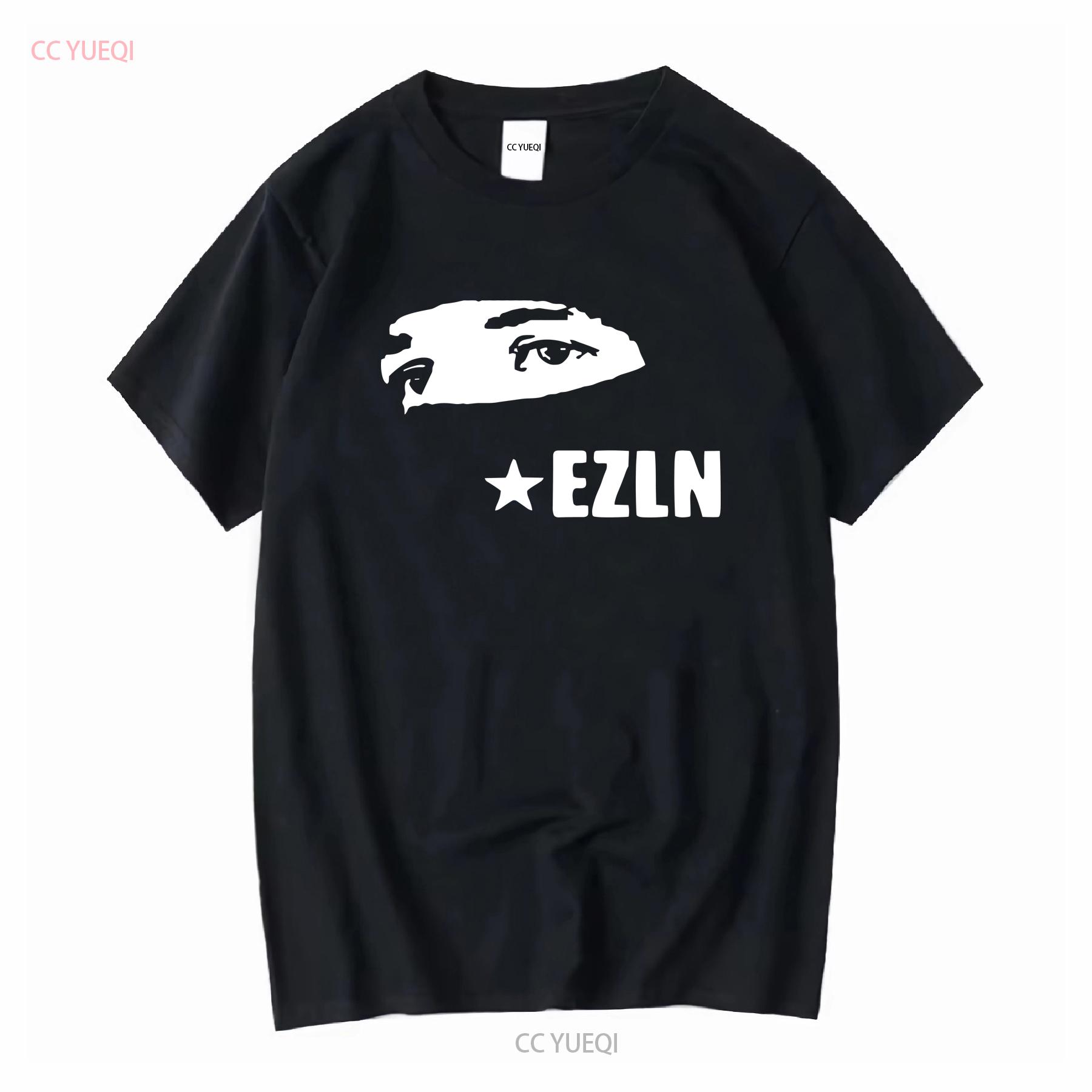 

EZLN Zapatista Star Face T shirt Guerilla Freedom Fighter long or short sleeves vintage Washed Versatile streetwear fashion 4XL