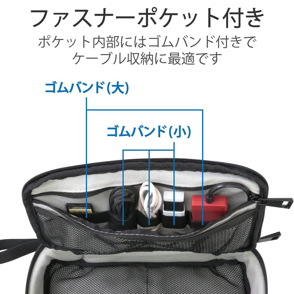 ELECOM Travel Gadget Trip Small Item Gray Pouch, Pouch, Bag-in-Bag, Travel/Business Storage, Organizer, BMA-F01XGY