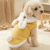 Cute Cartoon Dog Hooded Vest Thicken Warm Pet Cross Dressing Clothes Comfortable with D-ring Cat Outerwear Daily Walk