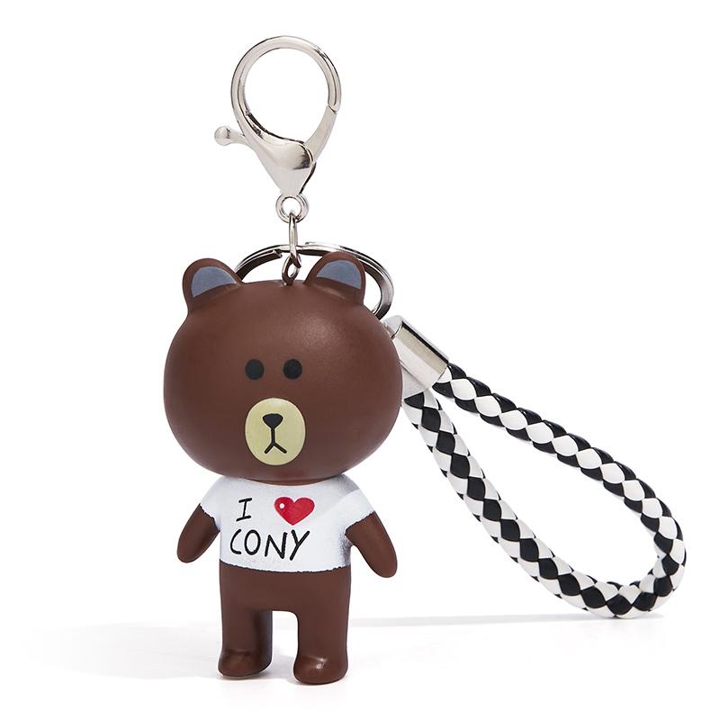FOXER Cute Teddy Bear Doll Pendant Keychain for Women Fashion Backpack Pendant