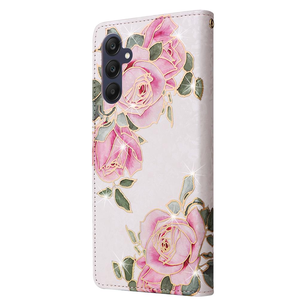 For Samsung Galaxy A25 5G (Global) (161.0 x 76.5 x 8.3mm) Leather Case Wallet Lacquered Phone Cover