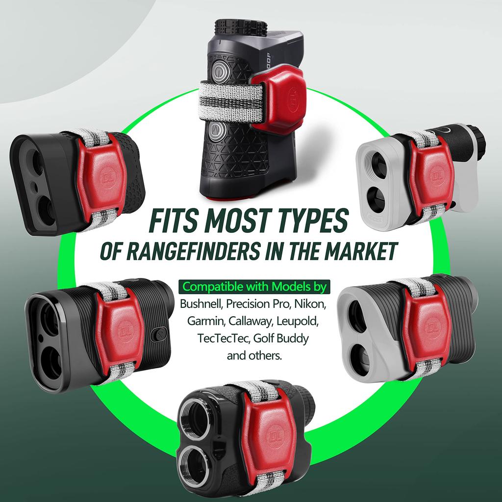 Gaialoop Golf Rangefinder Magnetic Holder Mount Strap Universal Adjustable Magnetic Rangefinder Strap for Golf Cart Golf Rangefinder Holder Strap