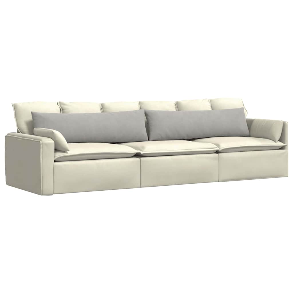 Sofa Cushions 2 Pieces Light Grey 145 X 40 Cm Fabric