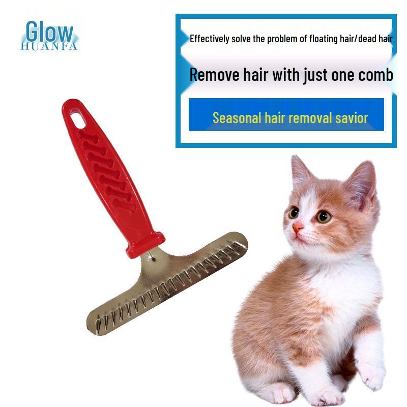 Stainless Steel Pet Grooming Rake & Hair Removal Comb for Cats