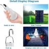 7W Solarleuchte, wasserdicht, USB-aufladbar, hängende Notlampe, sonnenbetrieben, für den Innen- und Außenbereich, Solarlampe mit Solarpanelen