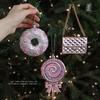 PVC Christmas Tree Ornament Pop Corn Snowflake DIY Lollipop Ornaments Window Display Ice Cream Xmas Hanging Pendant