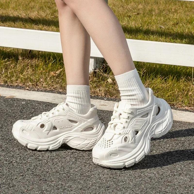 

Fashion Shoes for Women 2025 Hot Sale Front Lace-up Women s Vulcanize Shoes Fashion Hollow Out Light Comfortable Outdoor Casual Shoes 41 белый