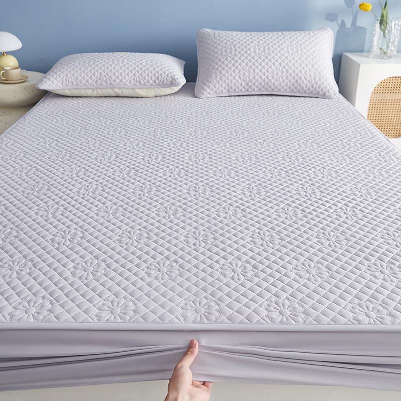Waterproof Fitted Bed Sheet with Elastic Band Anti-slip Durable Cover Mattress Protector,for Single Double King full Queen