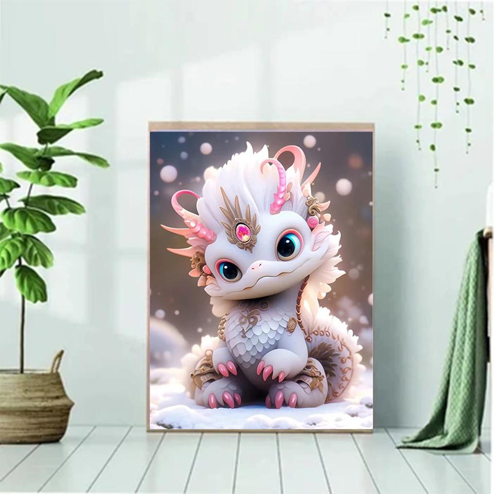 New Arrival Diamond Painting Cross Stitch Kit Cartoon Dragon Baby 5D DIY Diamond Embroidery Mosaic Rhinestone Home Decoration