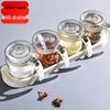 4-Piece Glass Seasoning Jar Set with Rack