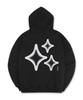 Three Stars Embroidered Hoodie Ahp1204 (Black)