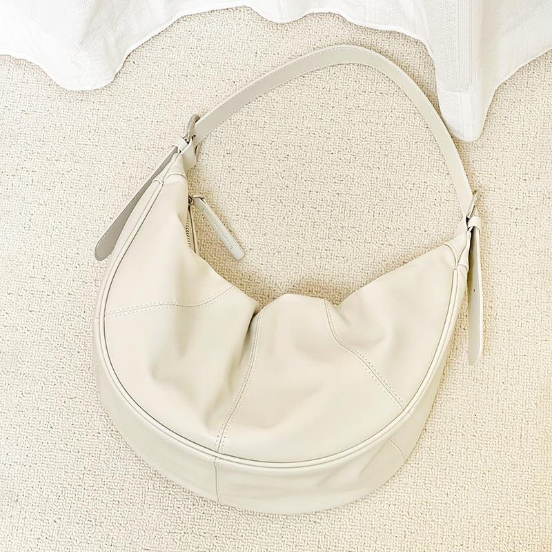 Leather women's bags, cloud bags, women's bags, niche design, underarm bags, large-capacity messenger bags, women's versatile bags