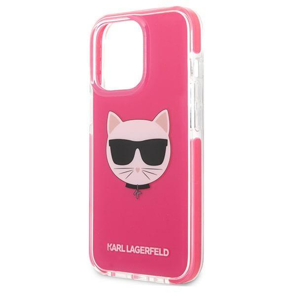 Etui Do iPhone 13 Pro Karl Lagerfeld Choupette Head Fuksja