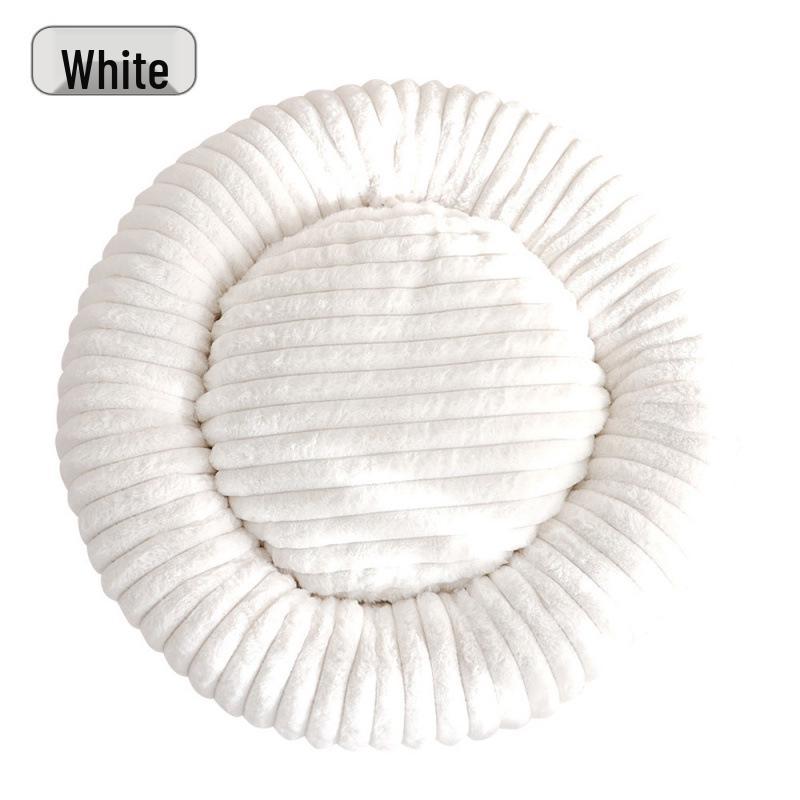 Cross-Border Faux Fur Pet Nest: Warm Round Bed for Dogs & Cats