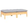 VidaXL Solid Pine Wood 2-Seater Garden Sofa and Cushions Outdoor Sofa Patio Furniture Outdoor Furniture 806657