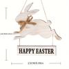 1pc Easter Rabbit Hanging Pendant Letter Wooden Bunny Craft Party Festival Door Wall Hanging Ornament Entryway Decoration