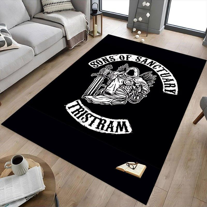 1pc Sons of Anarchy themed Office Carpet Chair Mats - durable polyester rug for home theater, office, dorm room decor - tA80