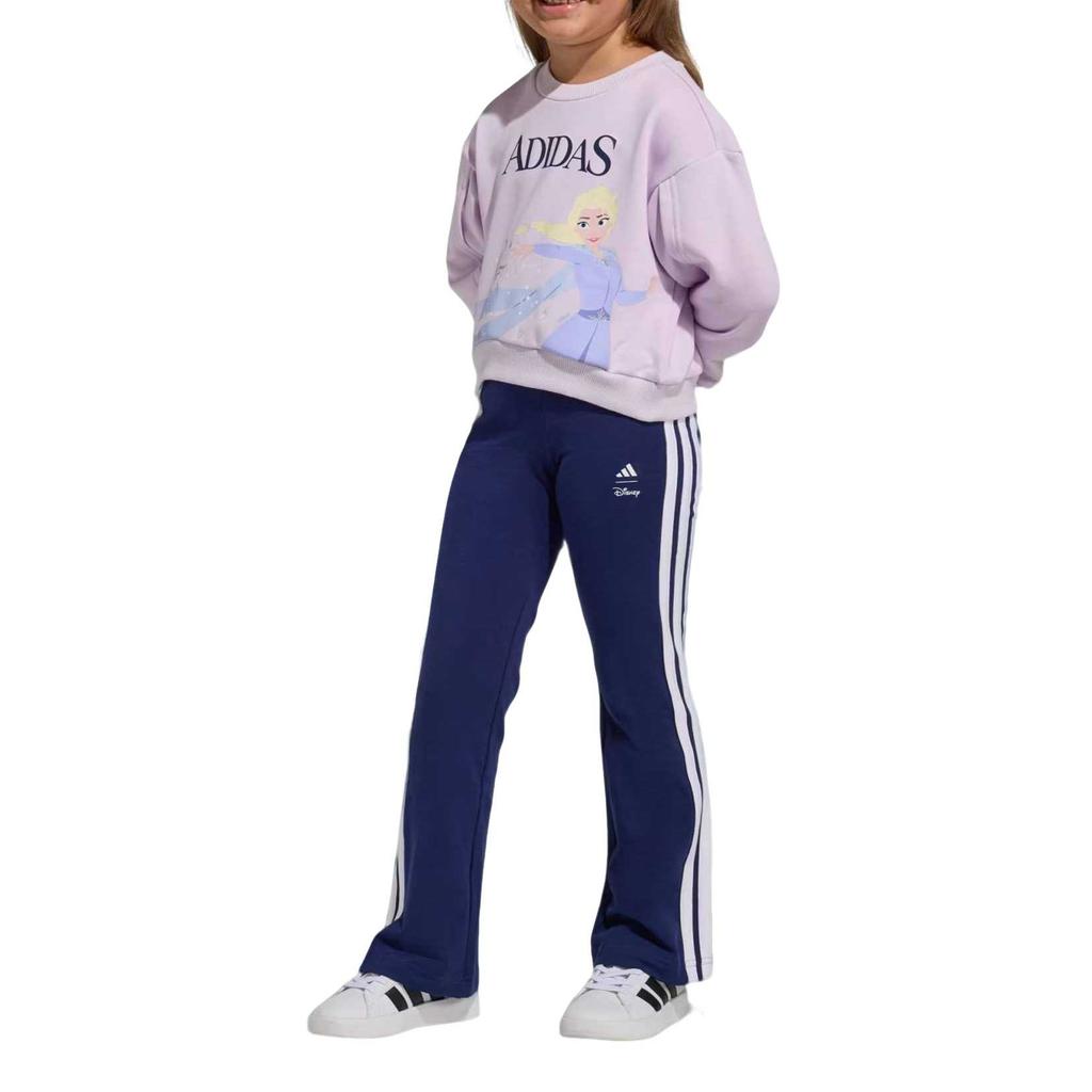 adidas X Disney Collaboration Casual Sports Set Frozen Round Neck High Waist Fitted 2 Piece Kids Sets JZ3579