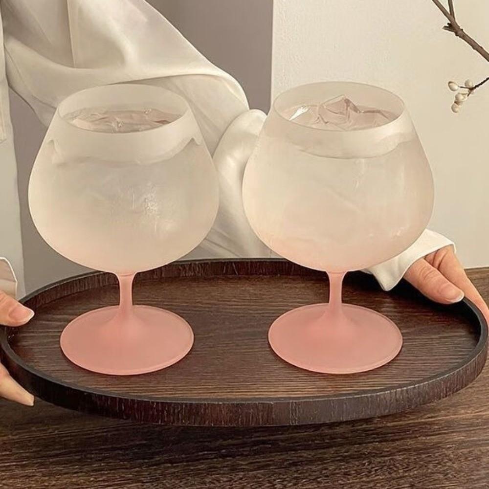 Gradient Color Red Wine Glass Frosted Ice Cream Cup Highball Glass Juice Cup  Wedding