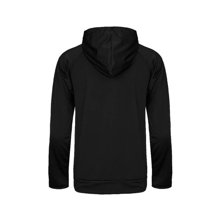 Adidas D2M Logo Knitted Hooded Striped Long Sleeve Jacket Men Jackets Black White BK4063