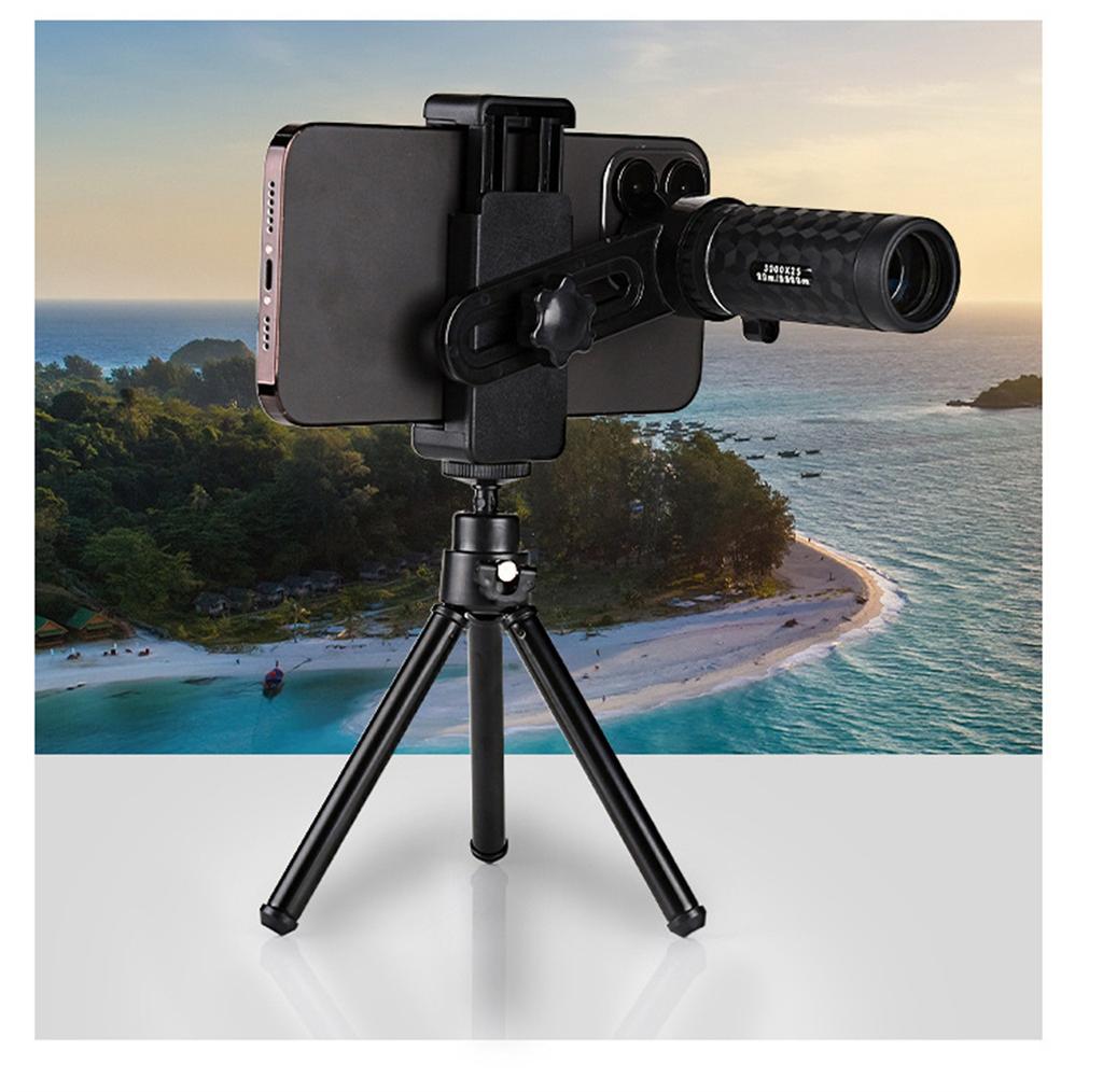 Night Monocular, 30x50 Telescope For Adults High Powered With Smartphone Adapter Tripod, High-Definition Low Light Night Monocular.
