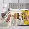 Cute Cartoon Snoopys PARK Blanket Cover Flannel Lightweight Throw Blankets for Car Sofa Couch Bedroom Quilt