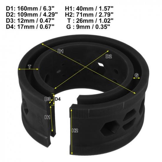 Universal Car Coil Spring Buffer Shock Absorber Springs Rubber Buffer Pack of 2