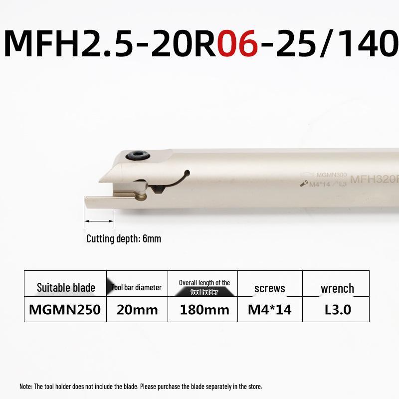 Inner Hole Face Grooving Tool Holder MFHR/L Flat 320/420/325/425 Groove Tool, Spring Steel
