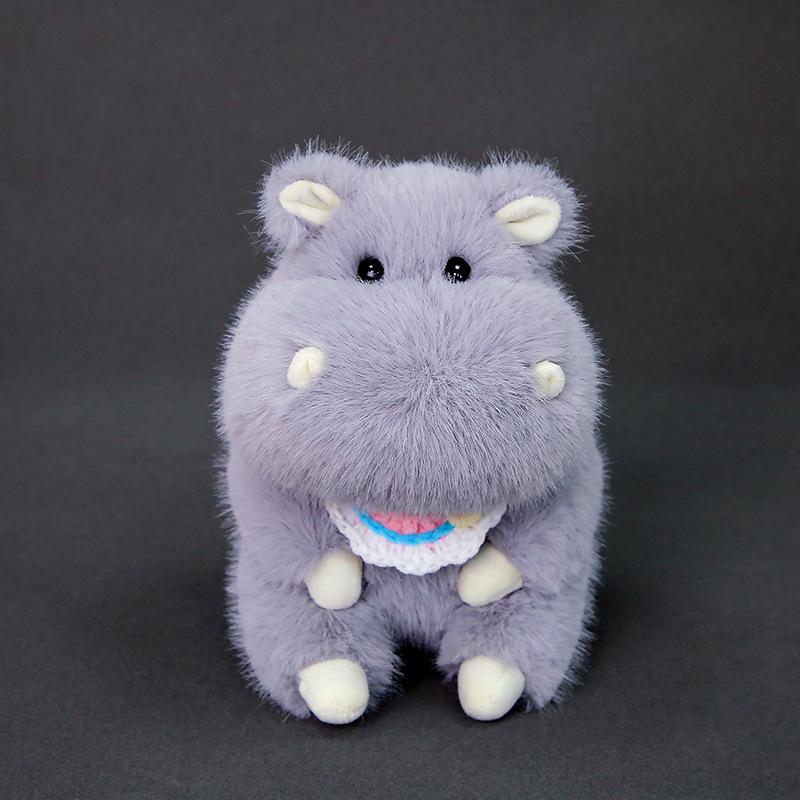 

Cute Fragrance Shang Xiaodu Doll Bib Animal Plush Toy Treasure Powder Pig Hippopotamus Birthday Gift 15Cm Palm Treasure