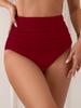 Women's High Waist Tummy Control Ruched Bikini Briefs