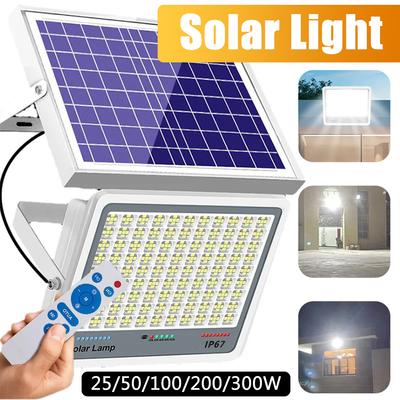 Solar LED Light with Timing Off Function Powered High-power 25W-100W  Floodlights With Solar Panel and Remote Controller
