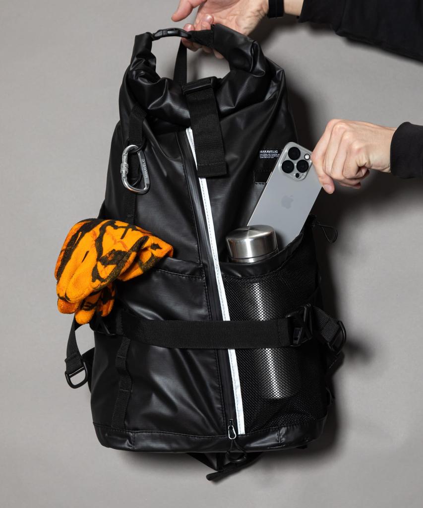 Body Bag RICO Unit Roll Top Mountain Bag BLACK [Machiavellic] (019)