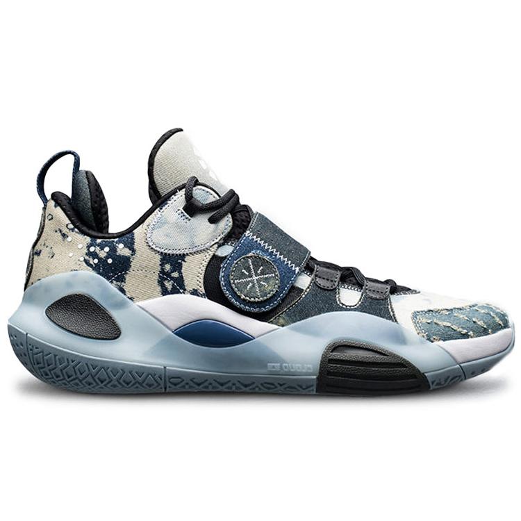 Li Ning All City 8 Cushioning Slip Resistant Abrasion Resistant Low top Basketball Shoes Men's White Blue ABPQ005-10