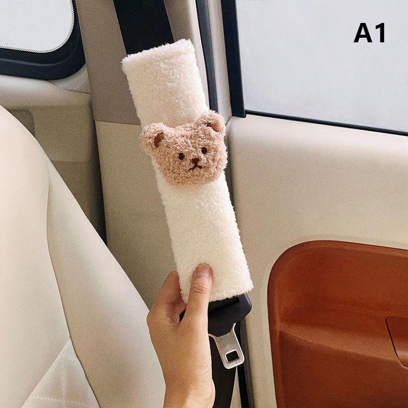 1Pc Car Styling Seat Belt Cover Shoulder Strap Harness Cushion Cartoon Bear Car Seatbelt Shoulder Pad Protector