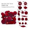 1 Set Christmas Decorations Flocked Christmas Ball Set Christmas Tree Pendants Home Christmas Decoration