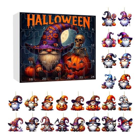 Halloween Advent Calendar 2025 Terrifying Dwarf Pendent 24-Day Countdown Box Cute Mini Characters for Kids
