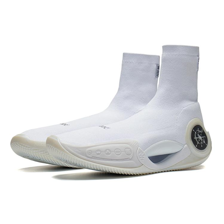 Glare x Li Ning WOW 9 Way Of Wade 9 LS Abrasion Resistant Breathable High top Basketball Shoes Men's White ABCS073-3