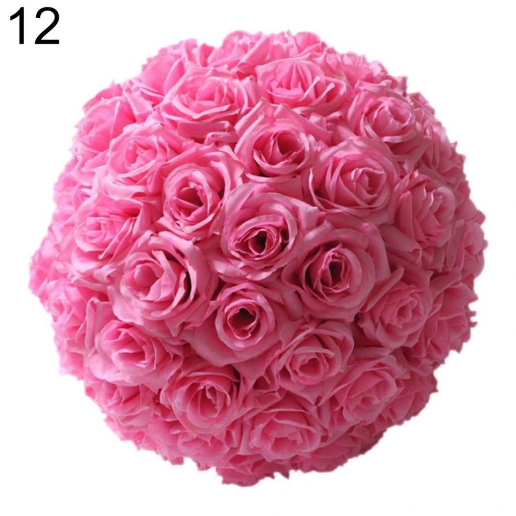 Wedding Flower Ball 8 Inch Rose Silk Hanging Decoration