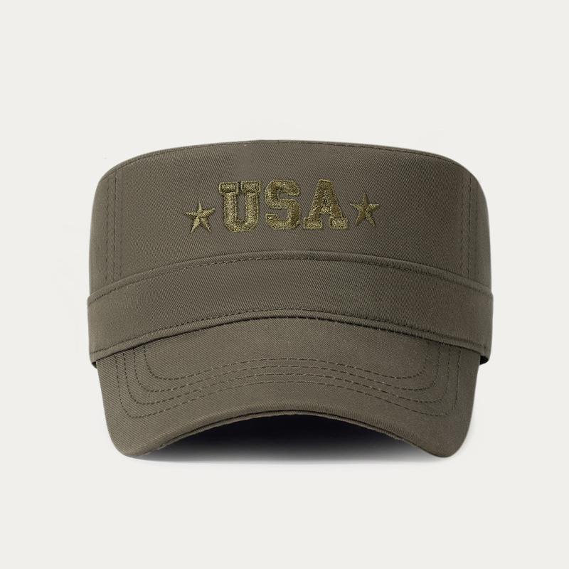 Four Seasons Flat Cap Embroidery Baseball Cap for Men