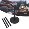Camping Lantern Stand Collapsible 4 Sections Camping Lamp Pole with Base Aluminum Alloy Light Bracket for Outdoor Picnic
