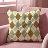 Argyle Texture Cushion Cover MultiScene Pillow Cover for Home  Car  Reversible Soft  Durable for Daily Use