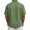 Men's Casual Loose Button-Down Collar Short-Sleeve Denim Shirt