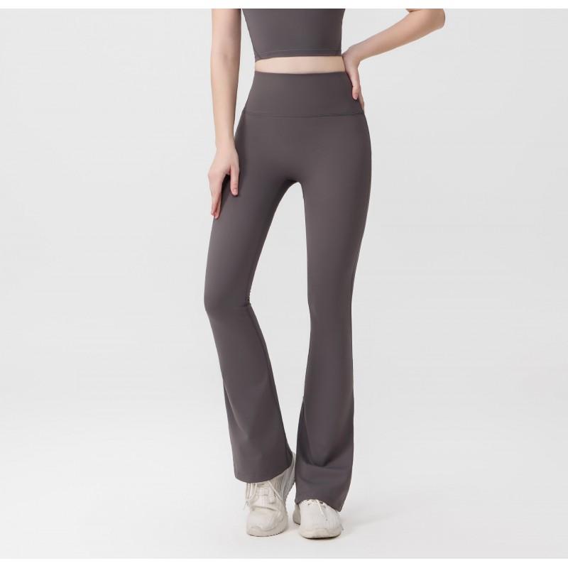 Womens High-Waisted Flared Yoga Pants Slim Fit Quick Dry Tummy Control Workout Leggings
