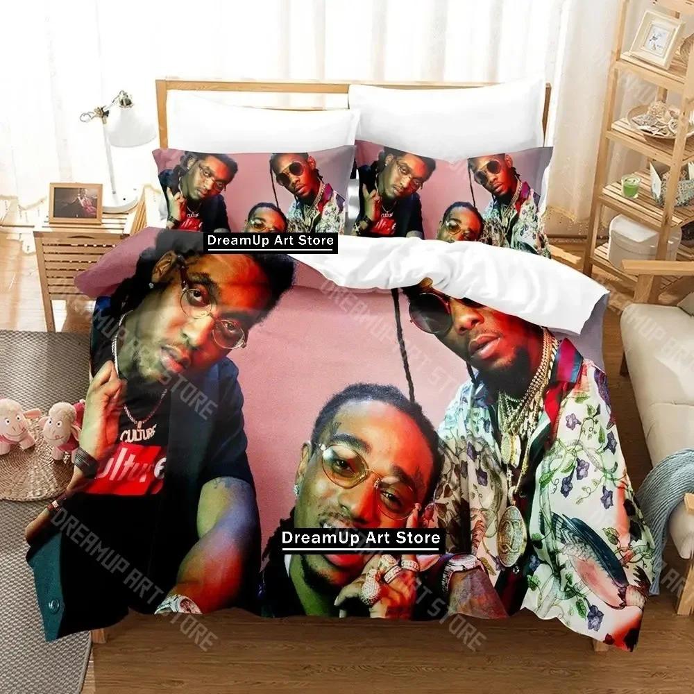 3D Print Music Migos Bedding Set Single Twin Full Queen King Size Bed Set Adult Kid Bedroom Duvetcover Sets Anime