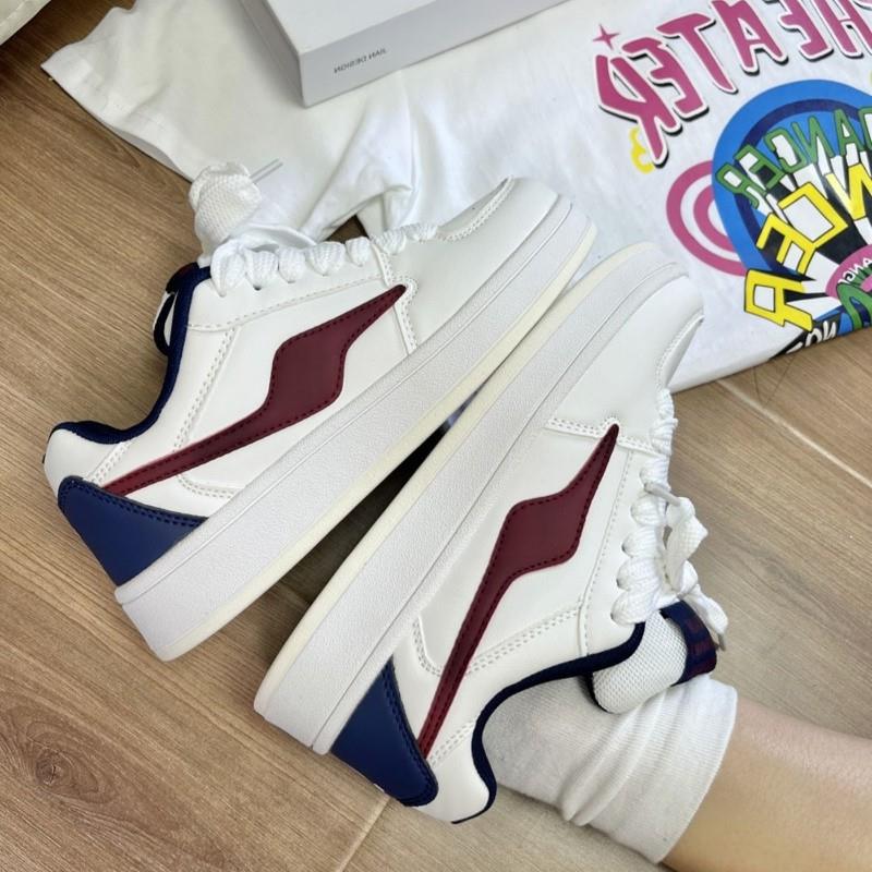 Hong Kong style niche original couple bread shoes ins tide 22 new thick-soled color matching casual board shoes 35 красный