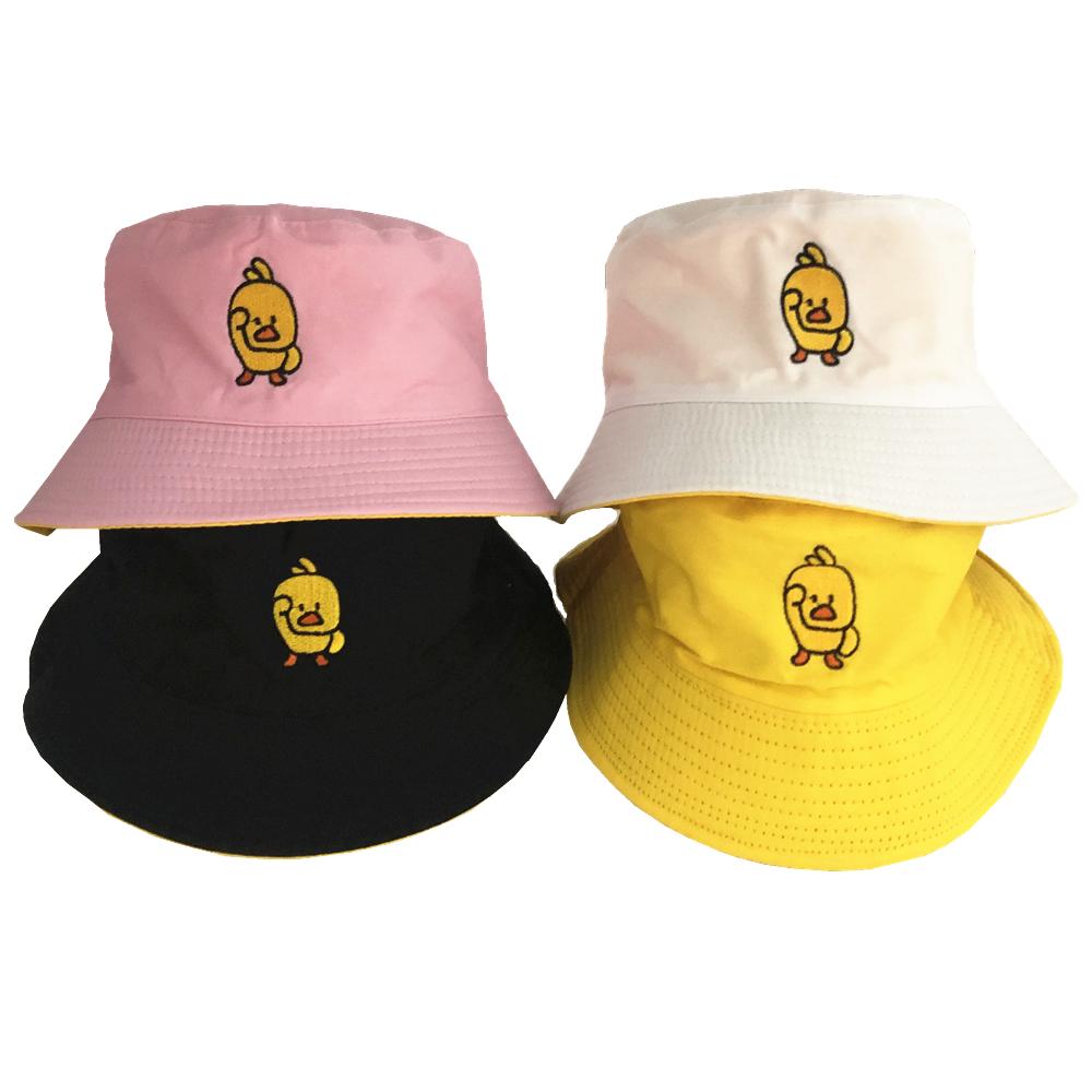 Cotton Reversible Bucket Hat for Men Women Summer Sun Beach Outdoor Cap