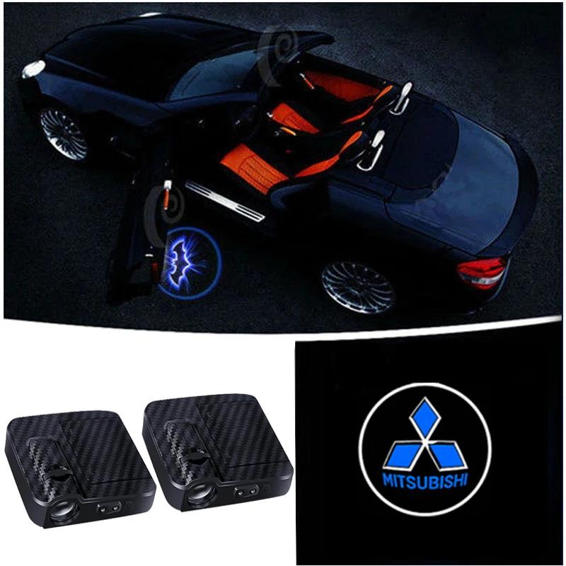 

1Pair for Mitsubishi Ralliart ASX Lancer Cordia Pajero Outlander Galant Mirage Car Door Logo Welcome Light Shadow Lamp Projector